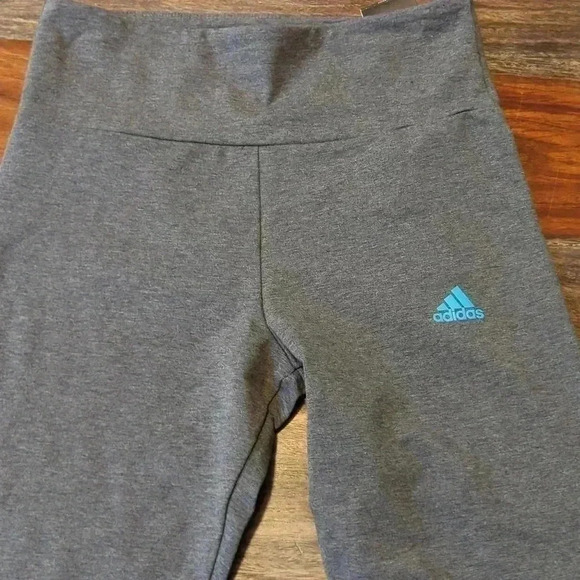 Women's Adidas Essential Linear Logo High-Waisted Leggings - Picture 3 of 8